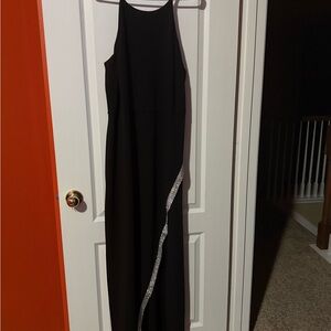 BCX Black Maxi Dress with Silver Detail